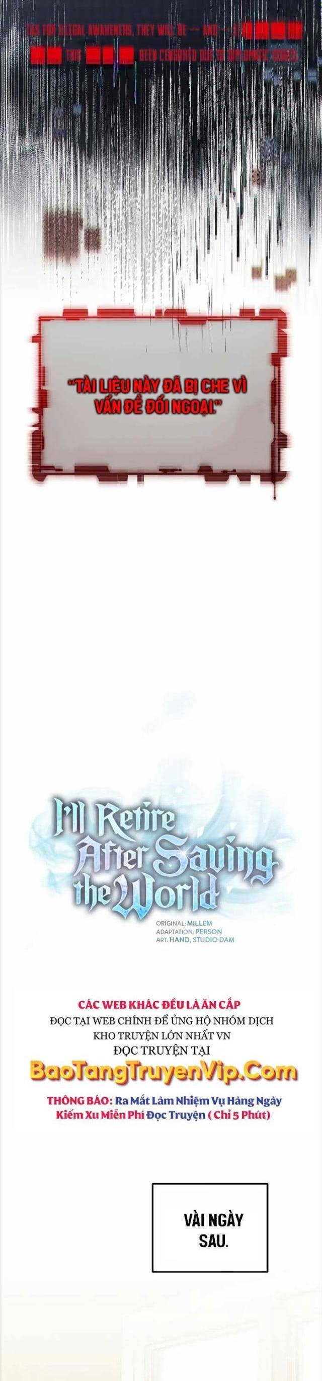 Tôi Sẽ Nghỉ Hưu Sau Khi Cứu Thế Giới - Page 8